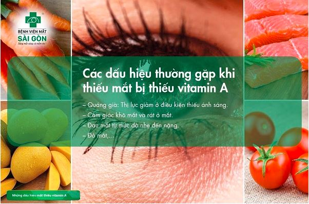 Các dấu hiệu thường gặp khi thiếu mắt bị thiếu vitamin A